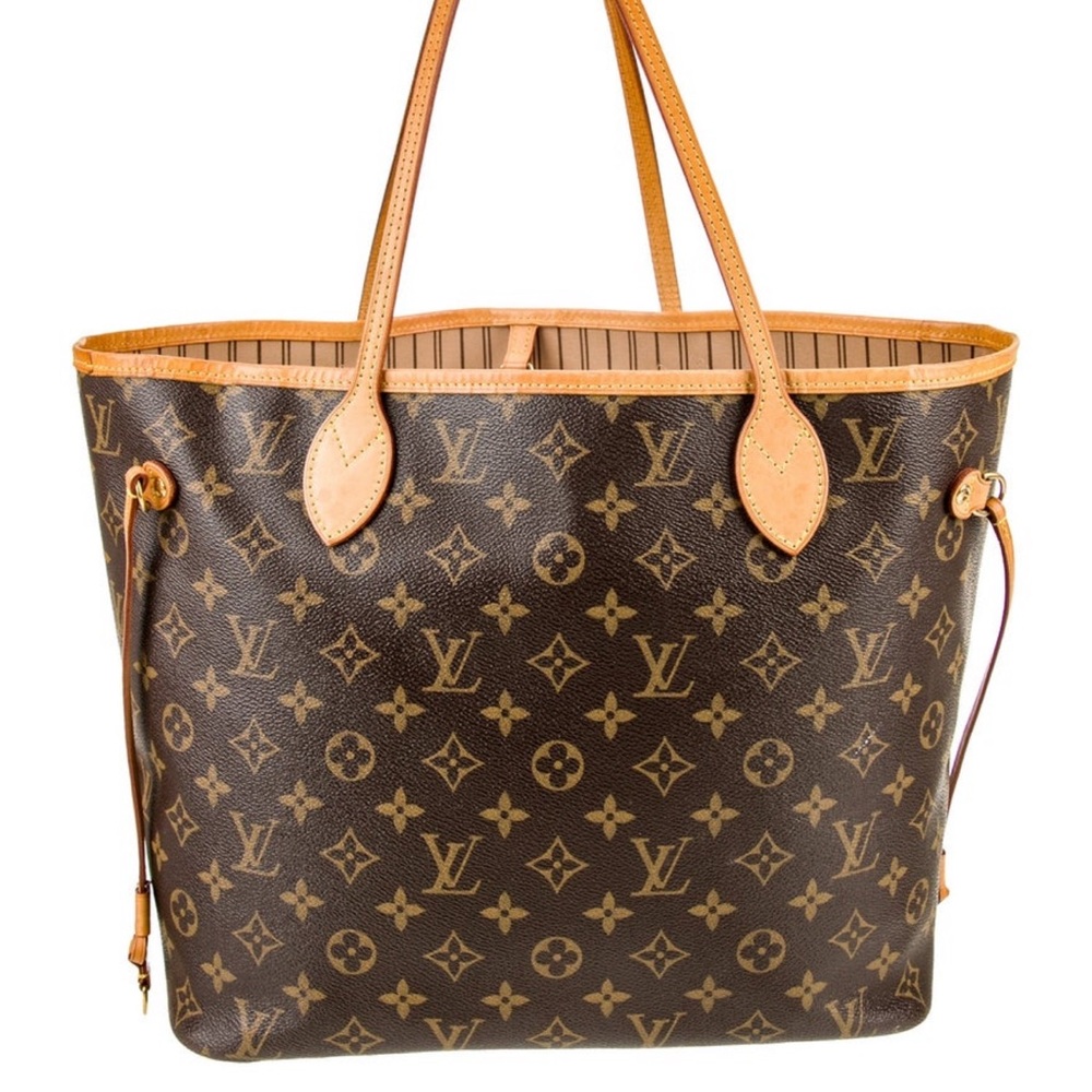 Louis Vuitton Brown Monogram Neverfull Tote - Picture 3 of 6